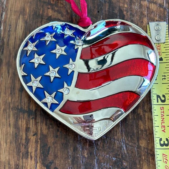 Vintage Lenox Heart of AAmerican Flag Heart Ornament - Picture 8 of 8